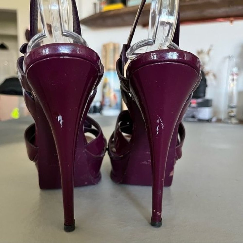 YSL Saint Luarent Tribute Platform Sandal Heels - Picture 4 of 7